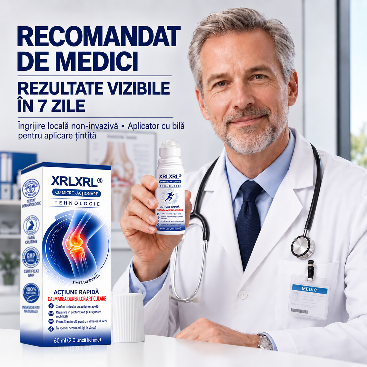 🌿𝑿𝑹𝑳𝑿𝑹𝑳®👨⚕️ TEHNOLOGIE ORTOPEDICĂ DE NOUĂ GENERAȚIE Rulou regenerant pentru oase și articulații cu microace de 0,05 mm