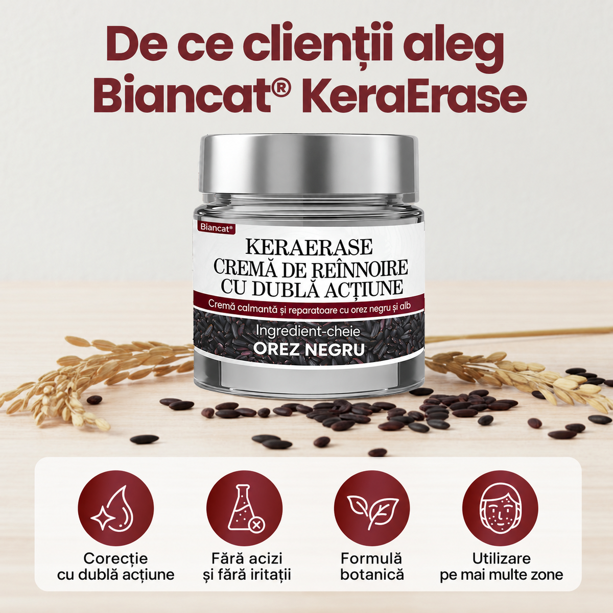 🌿👨‍⚕️Biancat® KeraErase Cremă cu Dublă Acțiune pentru Reînnoirea Pielii